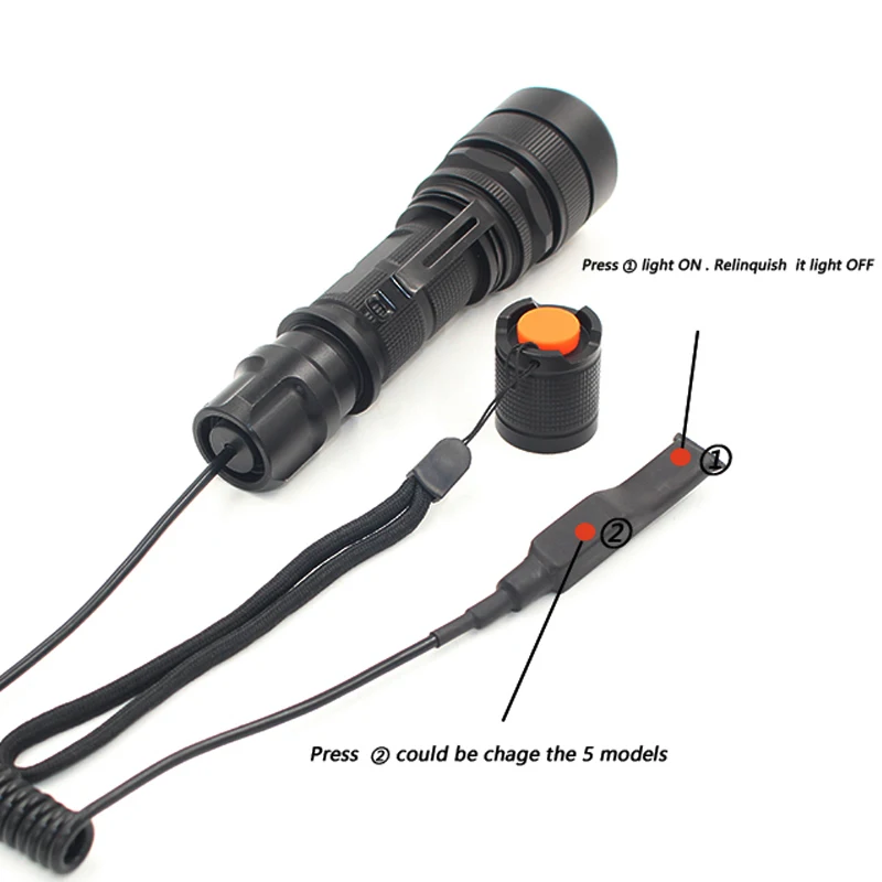 Litwod Z40188 XM-L2 U3 USB Перезаряжаемый светодиодный фонарик 5000лм зум Алюминиевый дистанционный переключатель Тактический фонарик для охоты