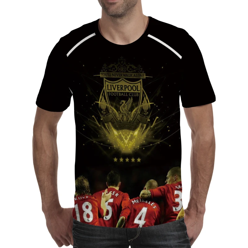 Футболка Ливерпуль футболка с 3D принтом you'll never walk alone football Fan Club YNWA удобная