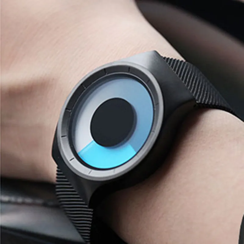 

Creative Rotation Mens Watches Top Luxury Brand Stainless Steel Mesh Strap Quartz Sport Watch Men Military Waterproof Clock 49