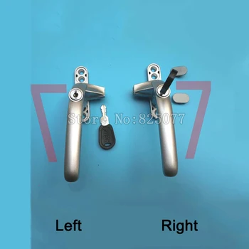 

Aluminum alloy casement window handle knob window handle lock single point seven handle with key JF1224