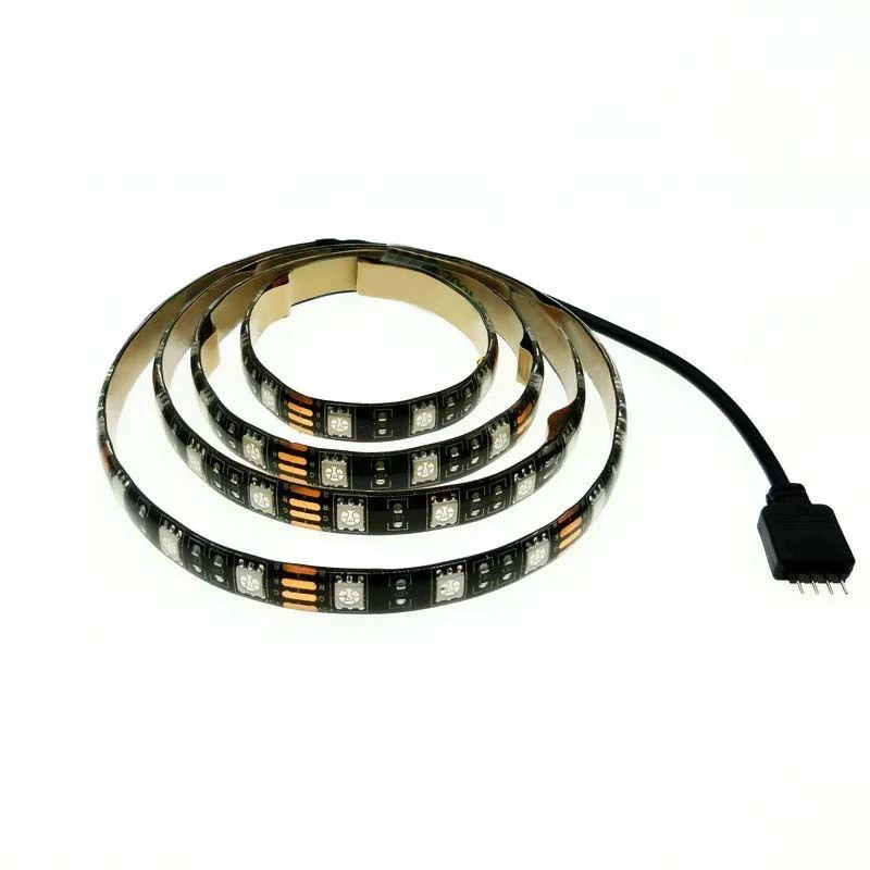 IKVVT 1-5m DC 5V 5050 RGB SMD 60LEDs Strip Light USB with 24 Keys Remote Control