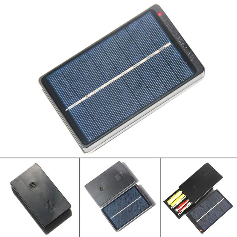 1W 4V Solar Panel Battery Charger Box for 2*AA/AAA 1.2V Batteries Power