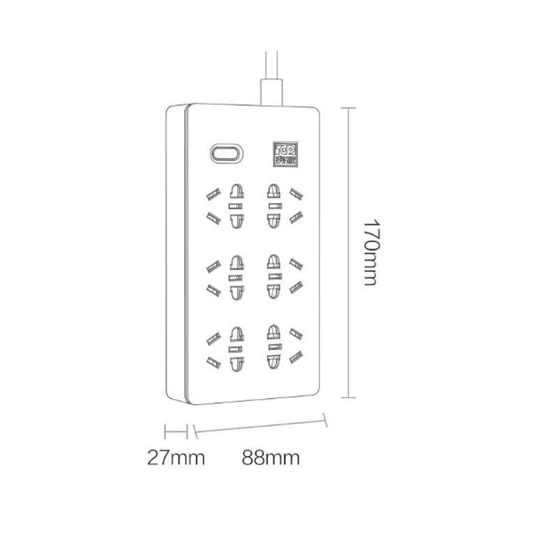 Xiaomi Youpin 6 портов/2 порта беспроводной разъем питания конвертер патч-панель защита от перегрузки 750 огнестойкий умный дом