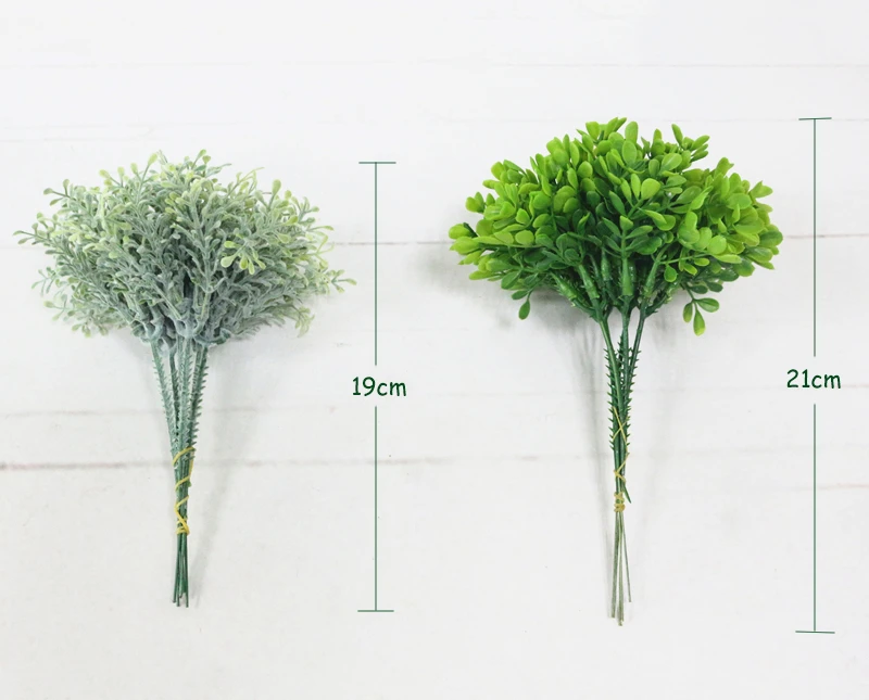 JAROWN Artificial Plants Simulation Flower Flocking Plastic Grass Wedding Home Garden Decor Landscape Wall Handmade DIY Material (2)