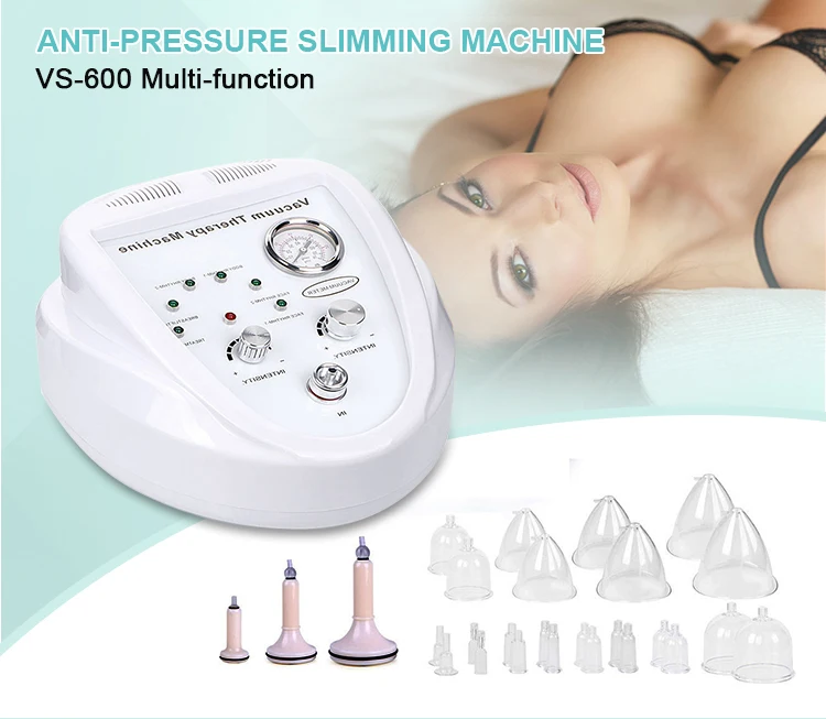 Multifunction da Ampliação do Peito do Emagrecimento da Anti-pressão da Terapia do Vácuo Máquina Vácuo do 2 Utensílios de cuidado facial