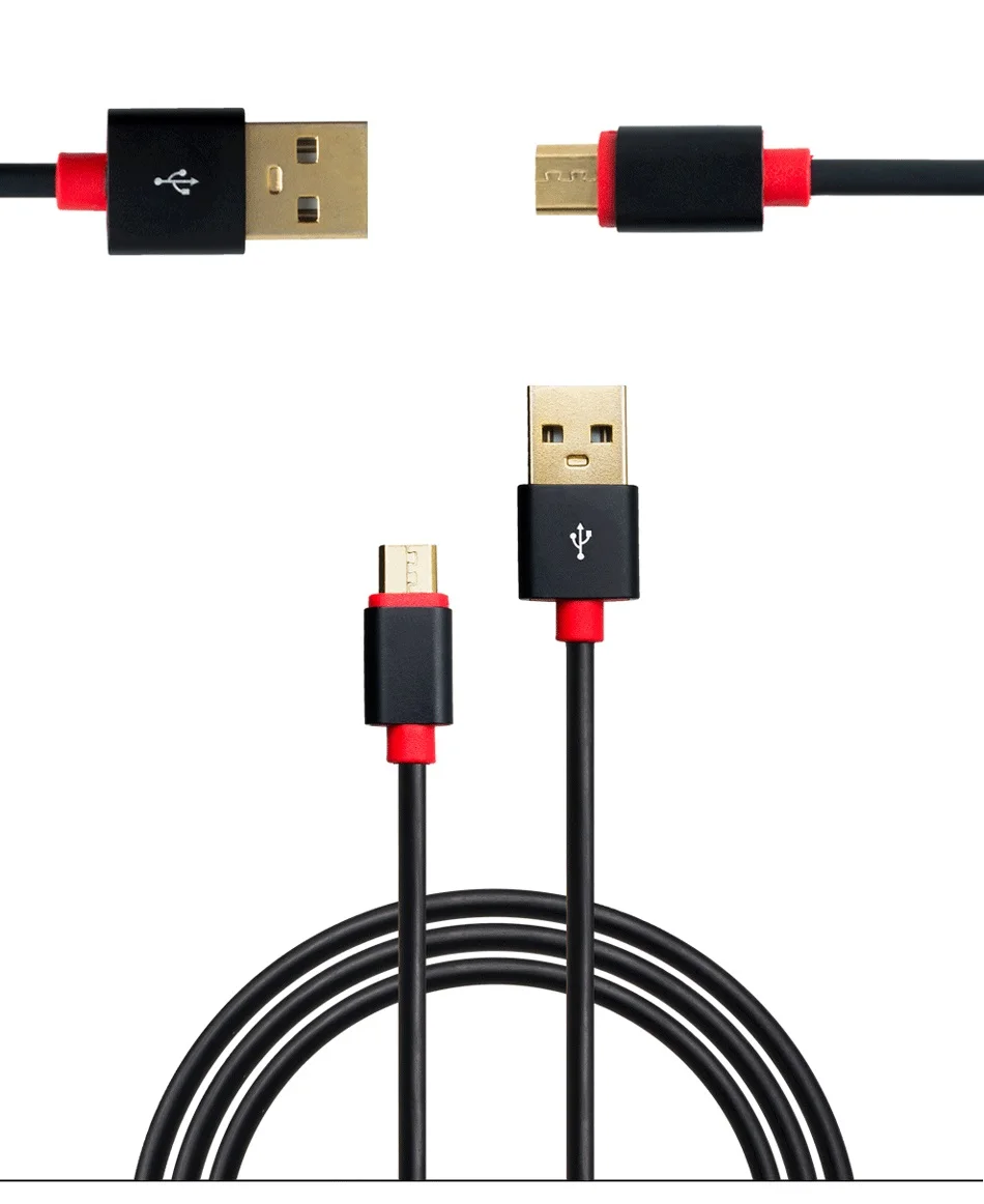 Зарядное устройство Micro USB Lungfish, 0,3 м, 1 м, 1,5 м, 2 м, 3 м, высокоскоростной кабель USB 2,0 A Male to Micro B, зарядный шнур, универсальный для Android