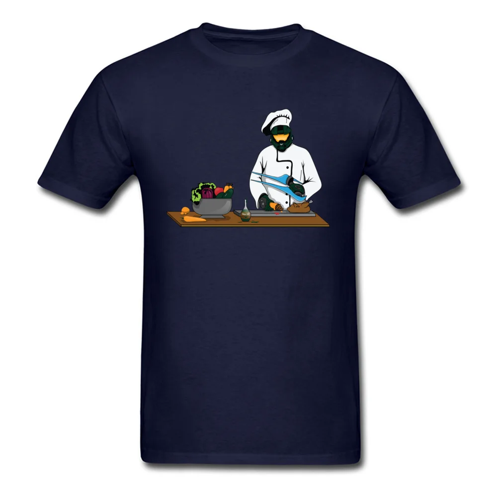Master Chief or Chef Pure Cotton Men Short Sleeve Tops Tees Normal Summer T-shirts Summer Sweatshirts Latest O-Neck Master Chief or Chef navy