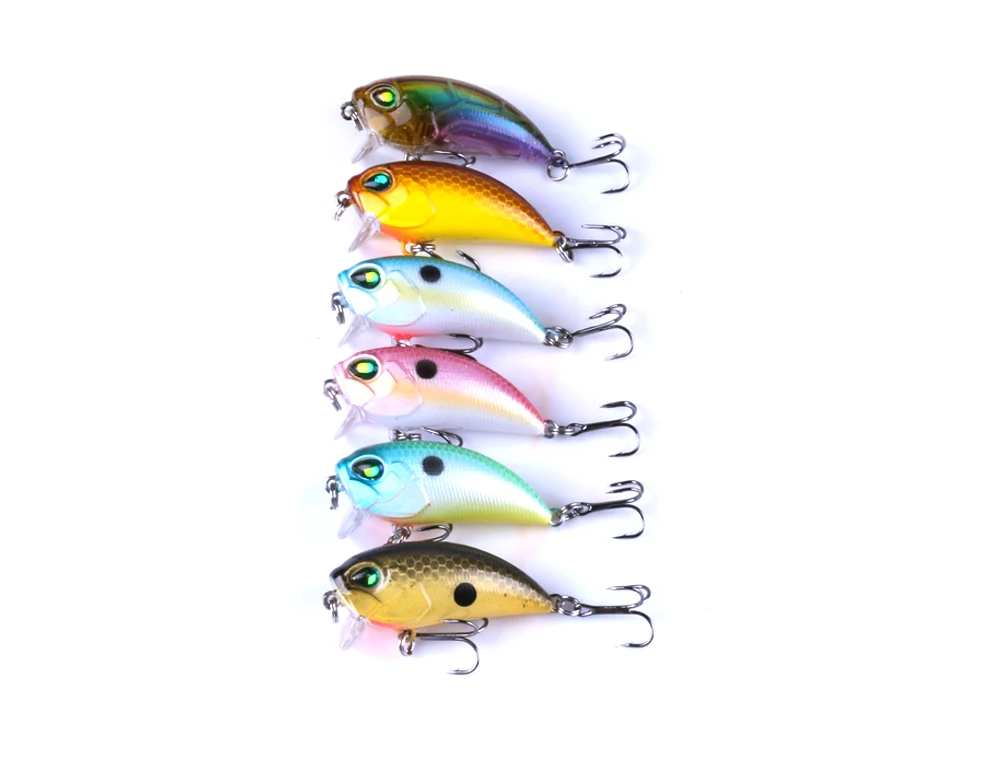  HENGJIA 5PCS/LOT 4.8G 8CM Fishing Lures rock Crank Bait Crankbait Minnow Bass Treble Hooks swim Har