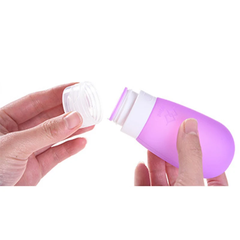 Дорожные бутылки для многоразового использования силиконовый лосьон для ухода за кожей шампунь гель сжимаемая бутылка 80 мл контейнеры-тубы Squeeze GHMY TSLM2