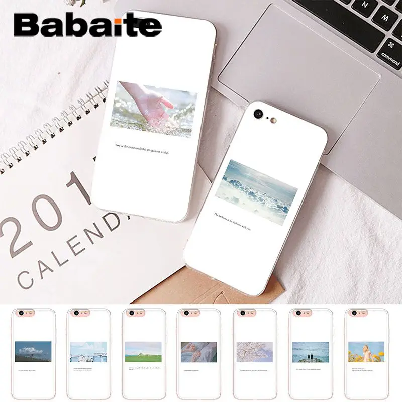 

Babaite Landscape photography English short sentences Phone Accessories Case for iPhone 8 7 6 6S Plus X 10 5 5S SE XR XS XSMAX