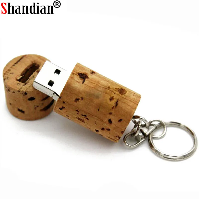 SHANDIAN мягкая сумка с деревянными бусинами пробковая USB флэш-накопитель деревянная бутылка plug pendrive 4 ГБ 8 ГБ 16 ГБ 32 ГБ 64 ГБ палочка для создания логотипа по индивидуальному заказу