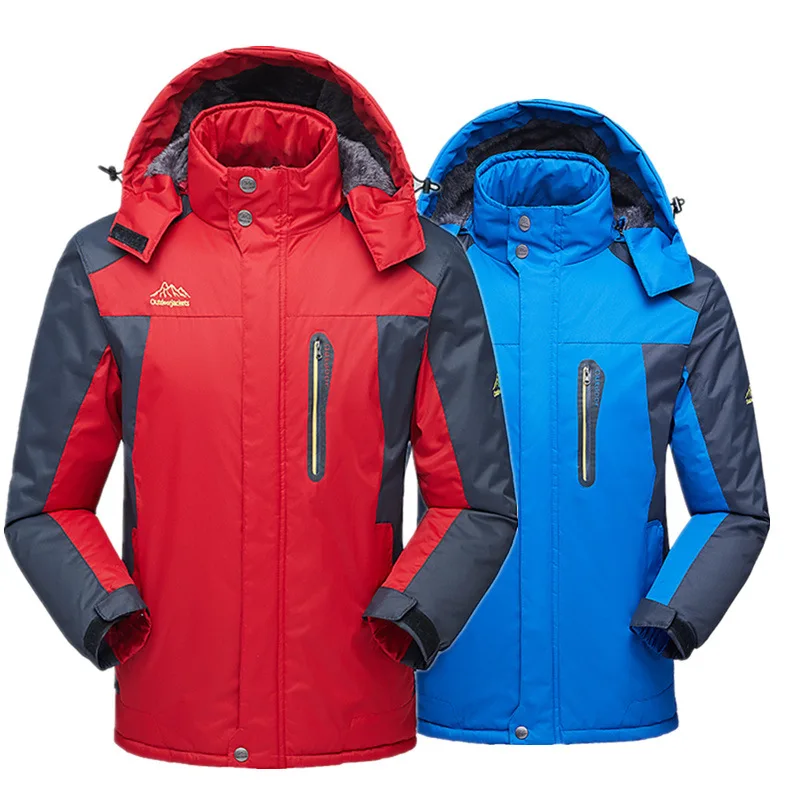 

2019 Men's Winter Inner Fleece Waterproof Jacket Outdoor Sport Warm Brand Coat Hiking Camping Trekking Skiing Jackets Plus size
