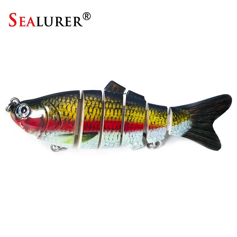 Sealurer 1 шт. Рыбалка Воблеры Реалистичные Рыбалка приманки 6 Сегмент Swimbait Жесткий приманки медленно 10 см 17 г иска искусственные приманки - Цвет: D18B