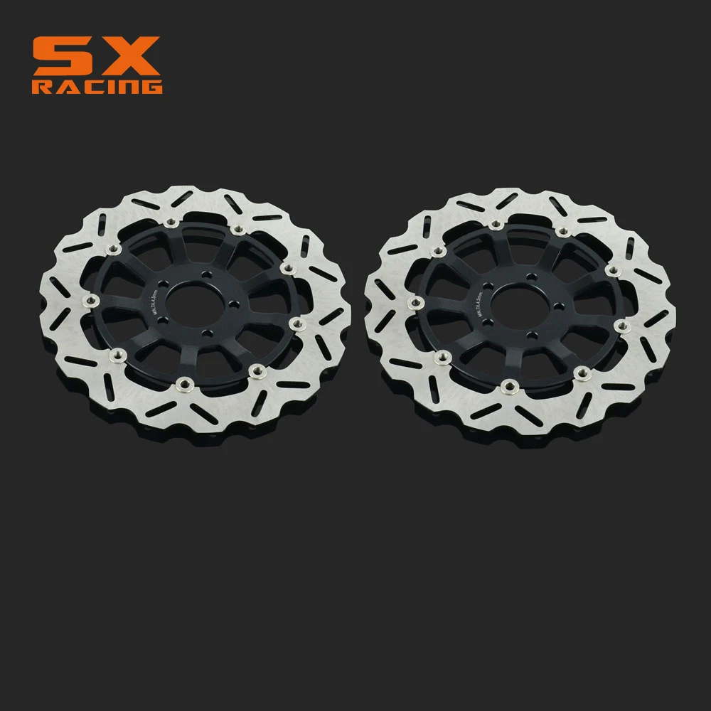 

Motorcycle Black & Gold Front Floating Brake Disc Rotor For KAWASAKI ZX7R ZX7RR 1996-2003 ZXR750 ZX9R ZZR 1100 ZX12R ZZR1200
