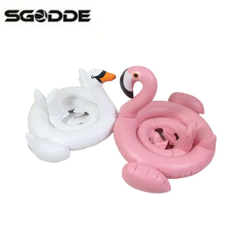 

SGODDE Kinsmirat Swim Ring Inflatable Flamingo Swan Pineapple Float Children Learn To Swim Pool Toys High Quality