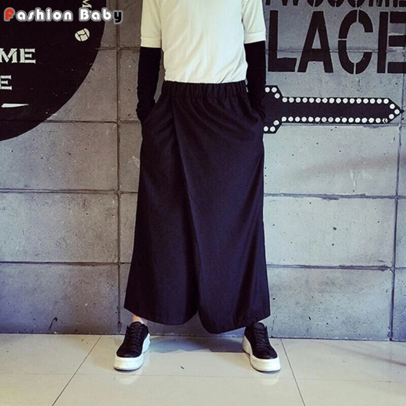 Fashion British Style Mens Ultra wide leg Pants 2017