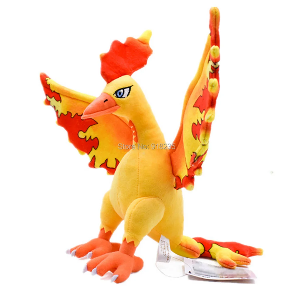 Moltres 28 см для аниме мультфильм куклы Мягкие подарки плюшевые куклы мягкие игрушки розничная торговля