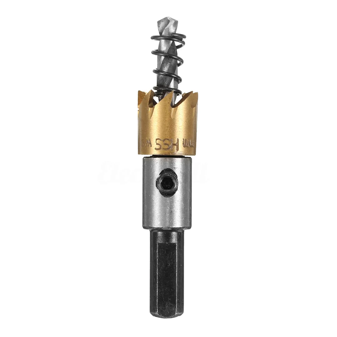 12/14/16/18mm HSS Tipped Drill Bit Saw Metal Wood Drilling Hole Cut Tool for Wood Metal Cutting Drill Bit