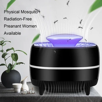 

Behogar USB Powered Suck-in Electric Silent LED Anti Mosquito Killer Trap Light Lamp Pest Control Trap Fly Repellent Catcher