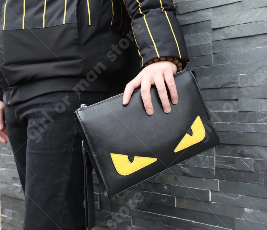 

Fashion for man hand bag 2019 luxury designer wallet holder lady bags cowhide little monsters classic