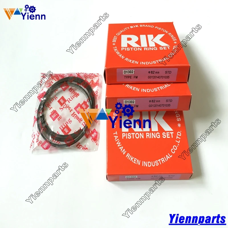 Поршневое кольцо Kubota 3D82 D1302 15201-21050 STD размер для трактора kubota L275 D1302-A Запчасти для дизельного двигателя