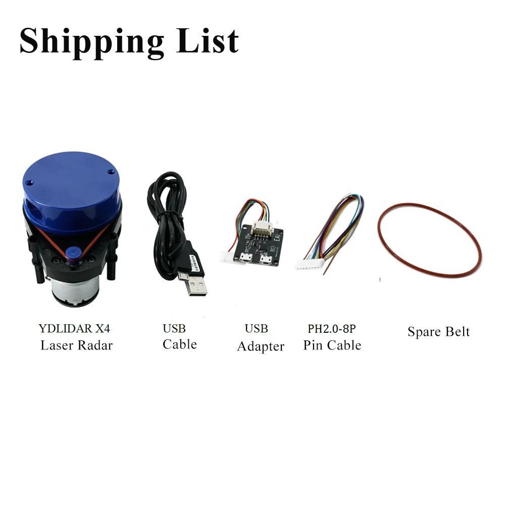  LIDAR-053 EAI YDLIDAR X4 LIDAR Laser Radar Scanner Ranging Sensor Module 10m 5k Ranging Frequency E