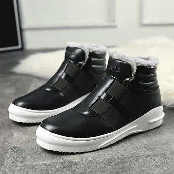 

Large Size 45 Men's Winter Snow Boots Plush Warm Shoes for Men Waterproof Booties Slip on Sneakers Man Footwear Male Adult Tenis