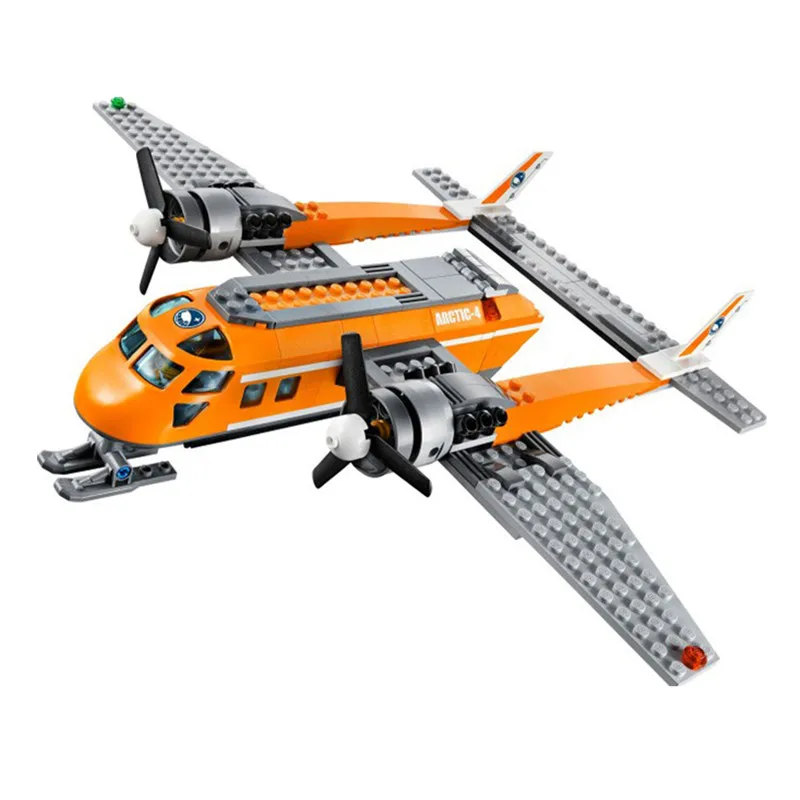 New Arctic Supply Plane Compatible with Legoings Model Building Blocks City Educational Toys for children Christmas gift
