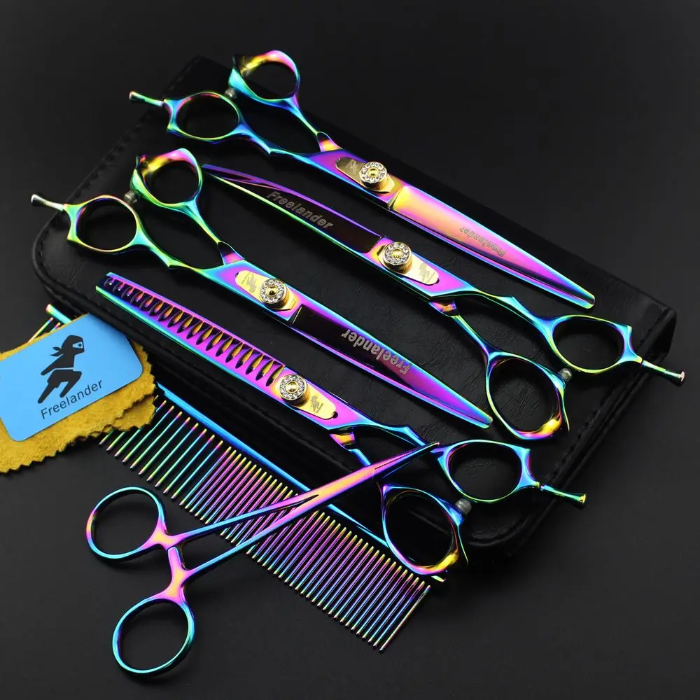 

Freelander Professional Pet Grooming Scissors 7 Inch,JP440C,62HRC,Dog Grooming Shears,Cutting Scissors For Gog Grooming