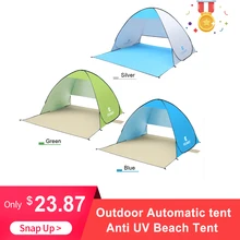 Открытый Автоматический мгновенный набор Портативный пляжный тент анти УФ укрытие солнцезащитный тент Кемпинг Рыбалка Туризм путешествия пикник