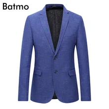 Batmo Новое поступление весенние высококачественные повседневные мужские пиджаки, синий мужской блейзер, большие размеры от L до 7XL