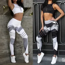 Yoga Pants Striped Fitness Leggings Women Breathable Gym Tight Push Up Stretchy Running Pants Women High Waist Yoga Leggings