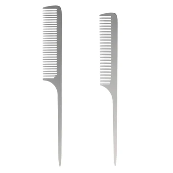 

1Pc Antistatic Barbers Comb Stainless Steel Hairdressing Mirror Professional Quality New Hot