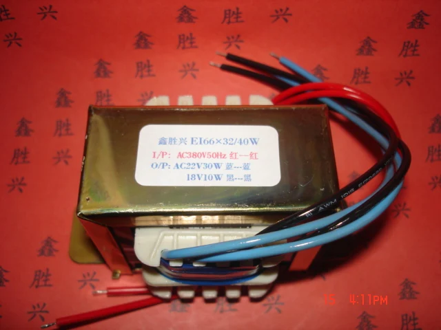 

22V 1.4A 18V 0.5A Transformer 380V input 40VA EI66*32 Welding machine transformer