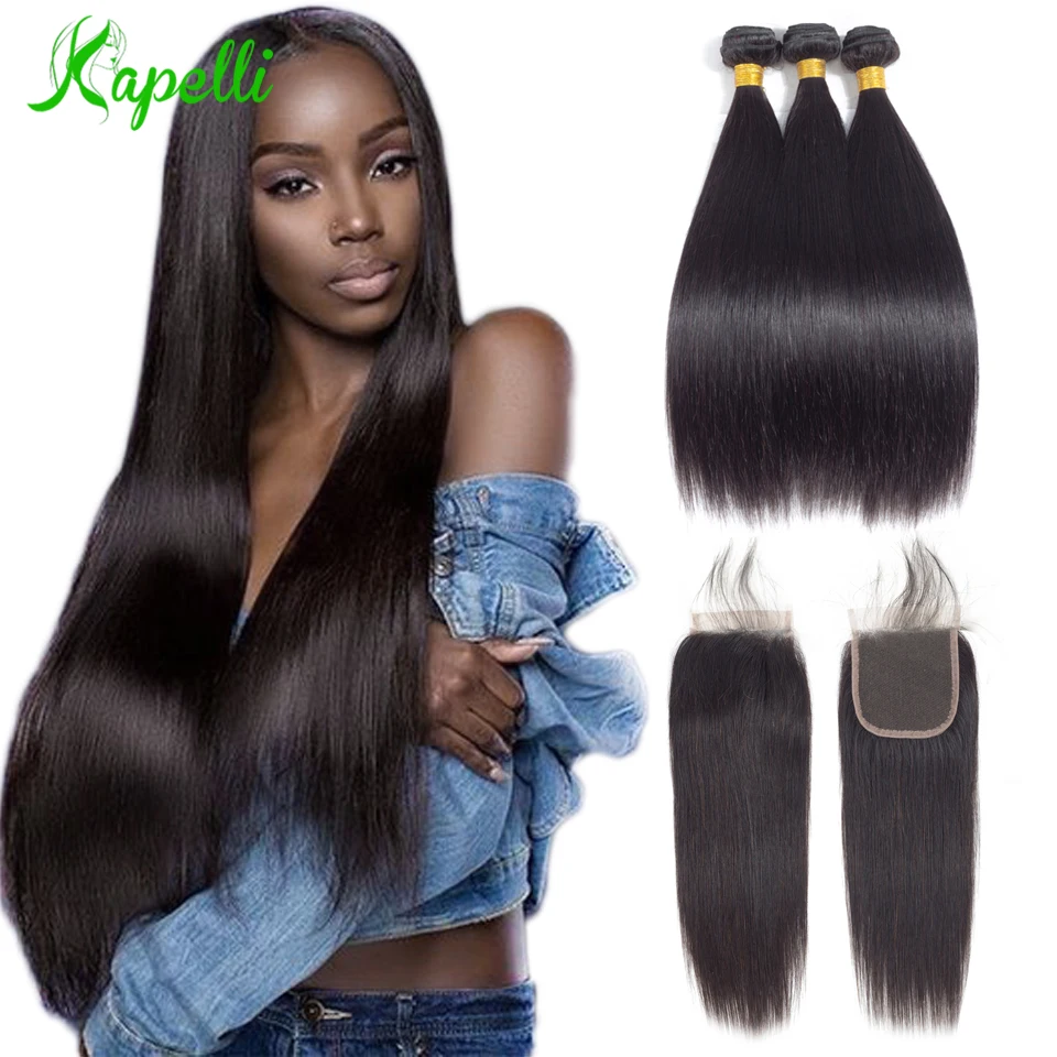 straight hair bundles with closure