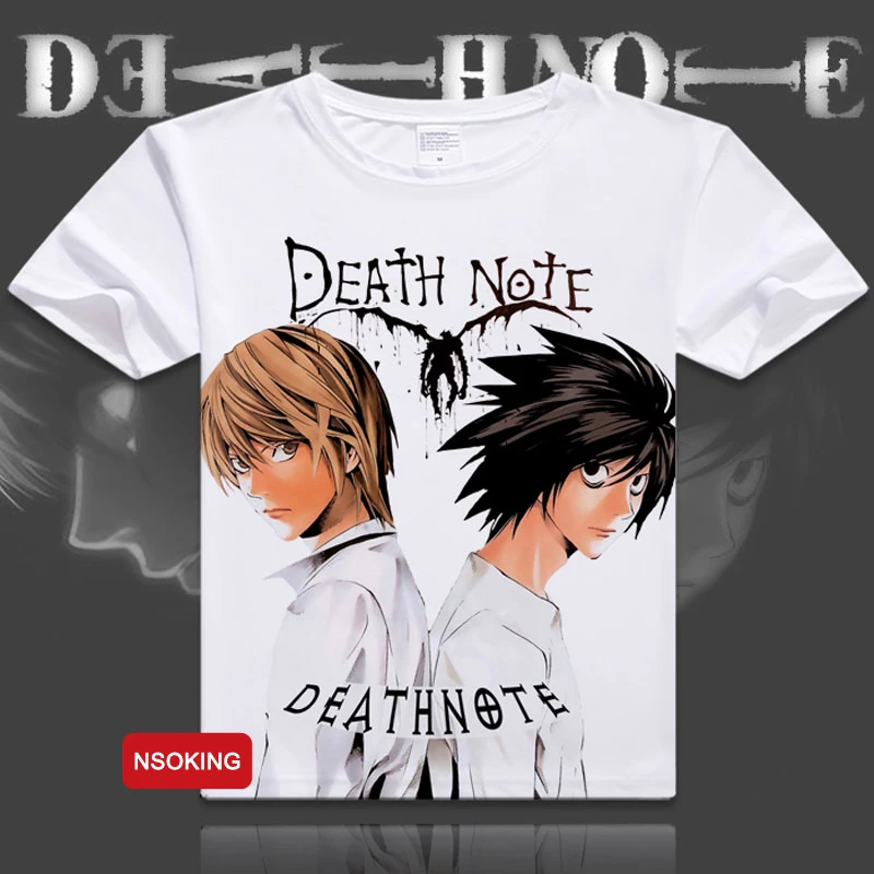 Camiseta de Death para y mujeres, camisa de manga corta de Yagami, Cosplay ligero, L, Lawliet, transpirable, informal|t-shirt anime|short sleeve t shirtt shirt - AliExpress