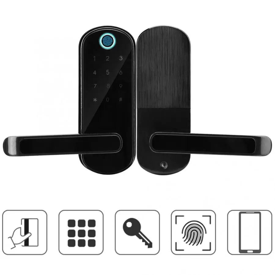 Smart Fingerprint Door Handle Lock App WIFI Smart Electronic Lock Touch Screen Locks Digital Code Keypad Deadbolt For Home Hotel