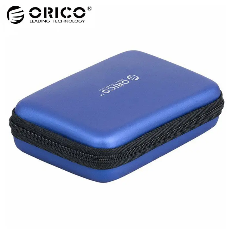 

Blue Portable Hard Drive Carrying Case for 2.5inch HDD support shocking protection and waterproof multifunctional storage bag
