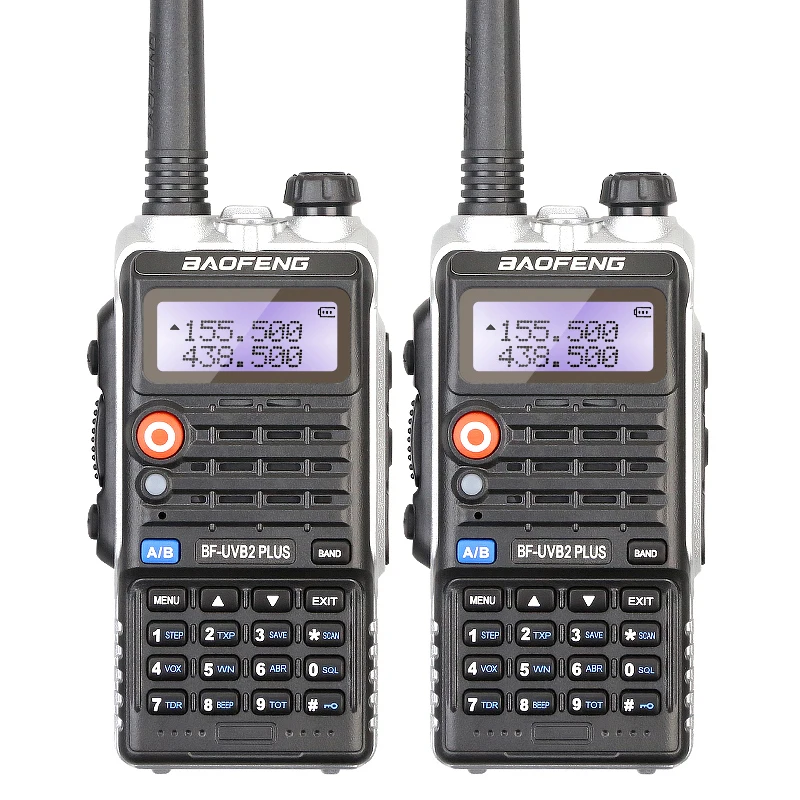 2PCS Baofeng BF UVB2 Plus CB Radio Portable High Power Dual Band Two