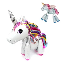 1pcs Babyshower 4D Unicorn Balloon My Little Pony Party Decoration Birthday Party Decorations Kids Happy Party kids Decoration