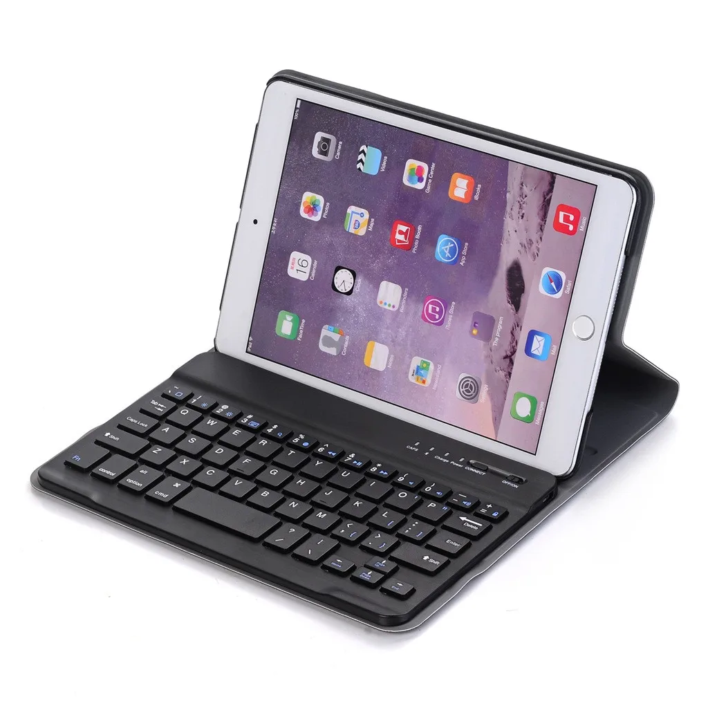 ZELOTES Беспроводная Bluetooth клавиатура для IPad Mini 1 2 3 защитный чехол с полным корпусом