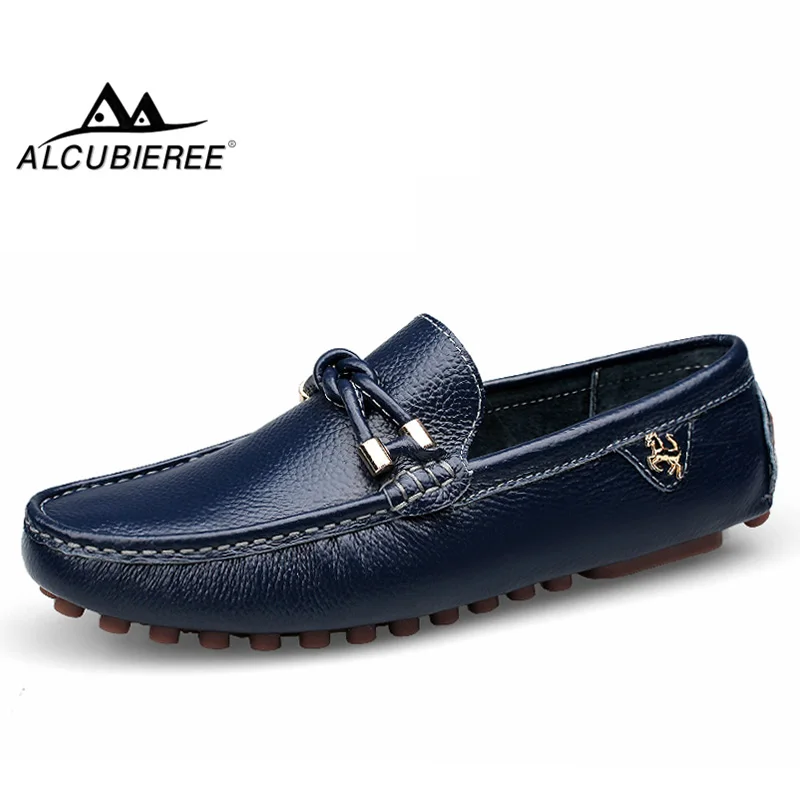

ALCUBIEREE Brand Loafers for Man Casual Driving Shoes Male Slip-on Mocassin Soft Breathable Men Flats Men Gommino Boat Shoes