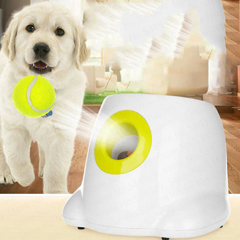 

Dog pet toys Tennis Launcher Automatic throwing machine pet Ball throw device Section emission with 3 balls