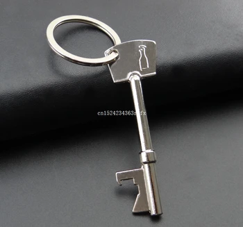

500pcs Key Shaped Openers Beer Bottle Opener Key Ring Keychain Zinc Alloy Key Chain Keyfob Bar Tool