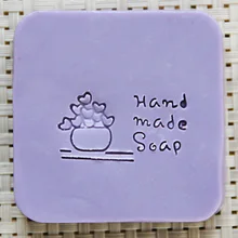 Природные ручной акрил мыло печать штамп плесень главе Мини diy Растительные узоры органическое стекло 4X4 см 0181