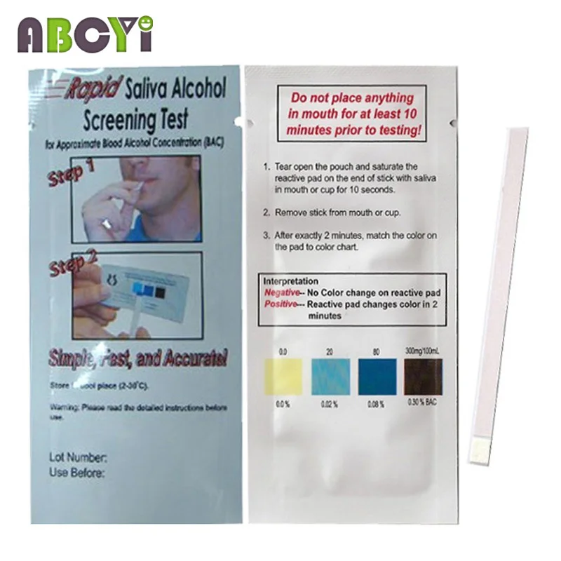 10 Pcs Cheap Disposable Alcohol Tester Bag Alcohol Test Kit Rapid