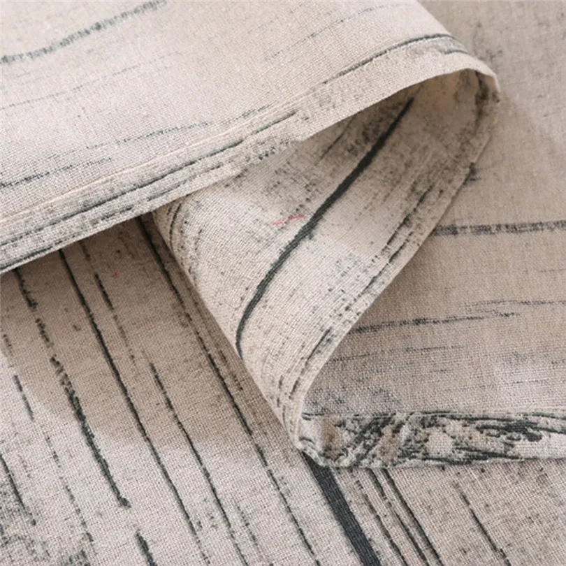 Table Cloth Dining Tablecloth Retro Soft Cotton And Linen Wood Grain Simulation Bark Cloth  #4A03 (10)