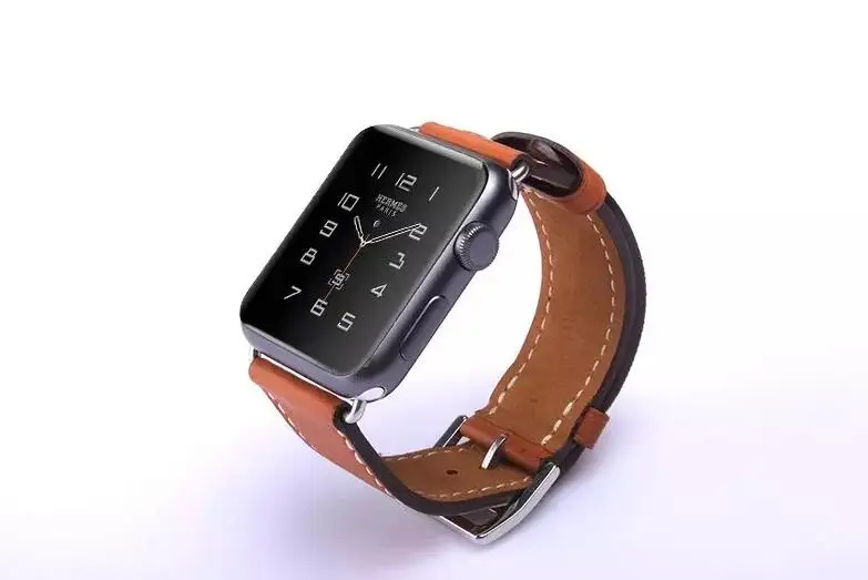 Новые модные кожаный ремешок 42 мм, 38 мм, 40 мм 44 мм для apple watch band 3/2/1 спортивные Бизнес для наручных часов iWatch, 4 strapseries 5