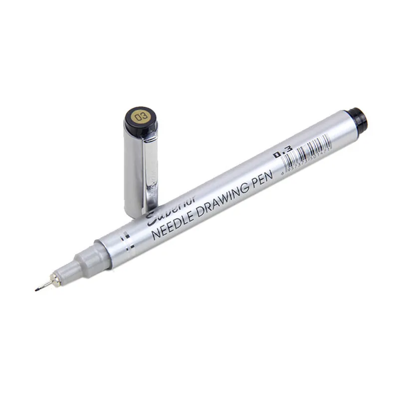 Ручка для рисования fineliner 10 шт. тонкая черная искусственная линия 0 1 2 3 4 5 6 8 кисть