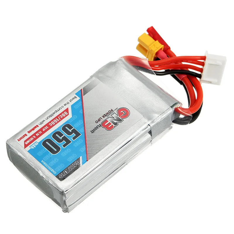 Новейшая партия Gaoneng GNB 11,1 V 550mAh 80C/160C 3S Lipo батарея JST/XT30 Разъем для RC гоночный Дрон Квадрокоптер мощность